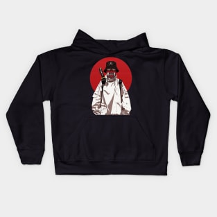 Japanese Samurai Vaporwave Urban Style Kids Hoodie